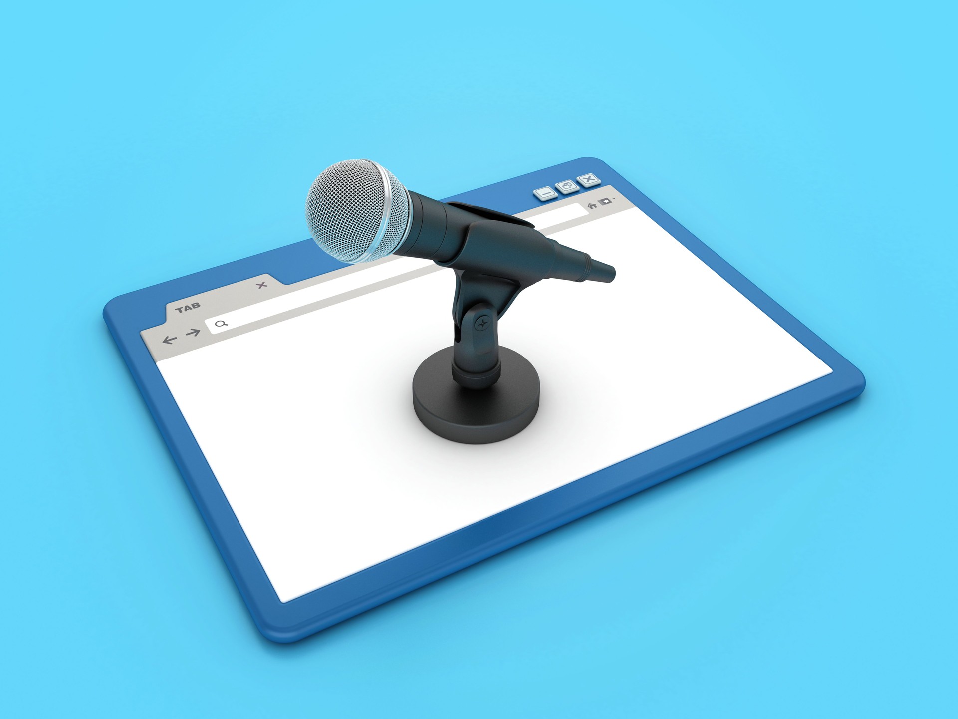 Microphone with Internet Browser